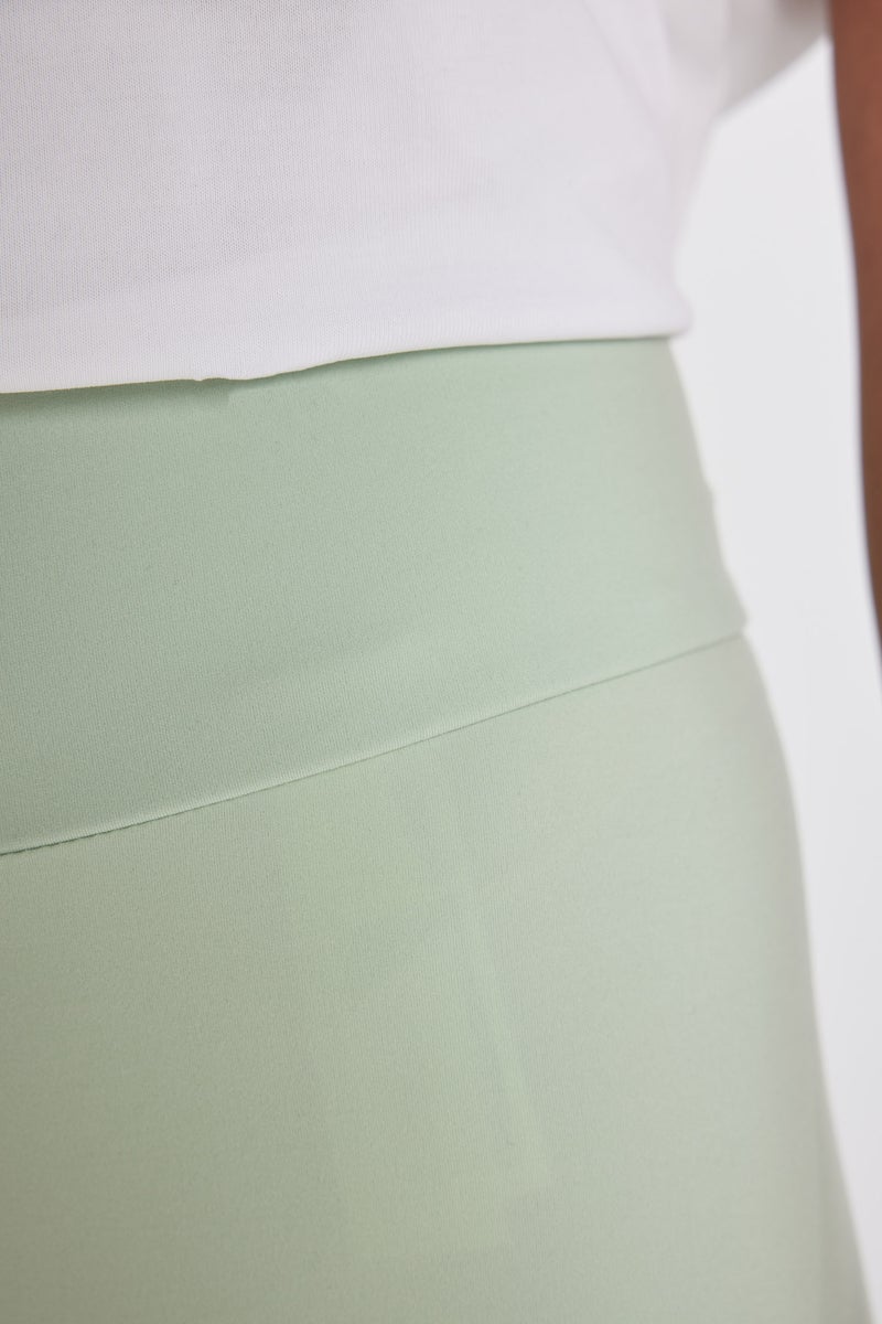 DeFacto Green Woman DeFactoFit Biker Waist Wrap Leggings Casual - Image 4